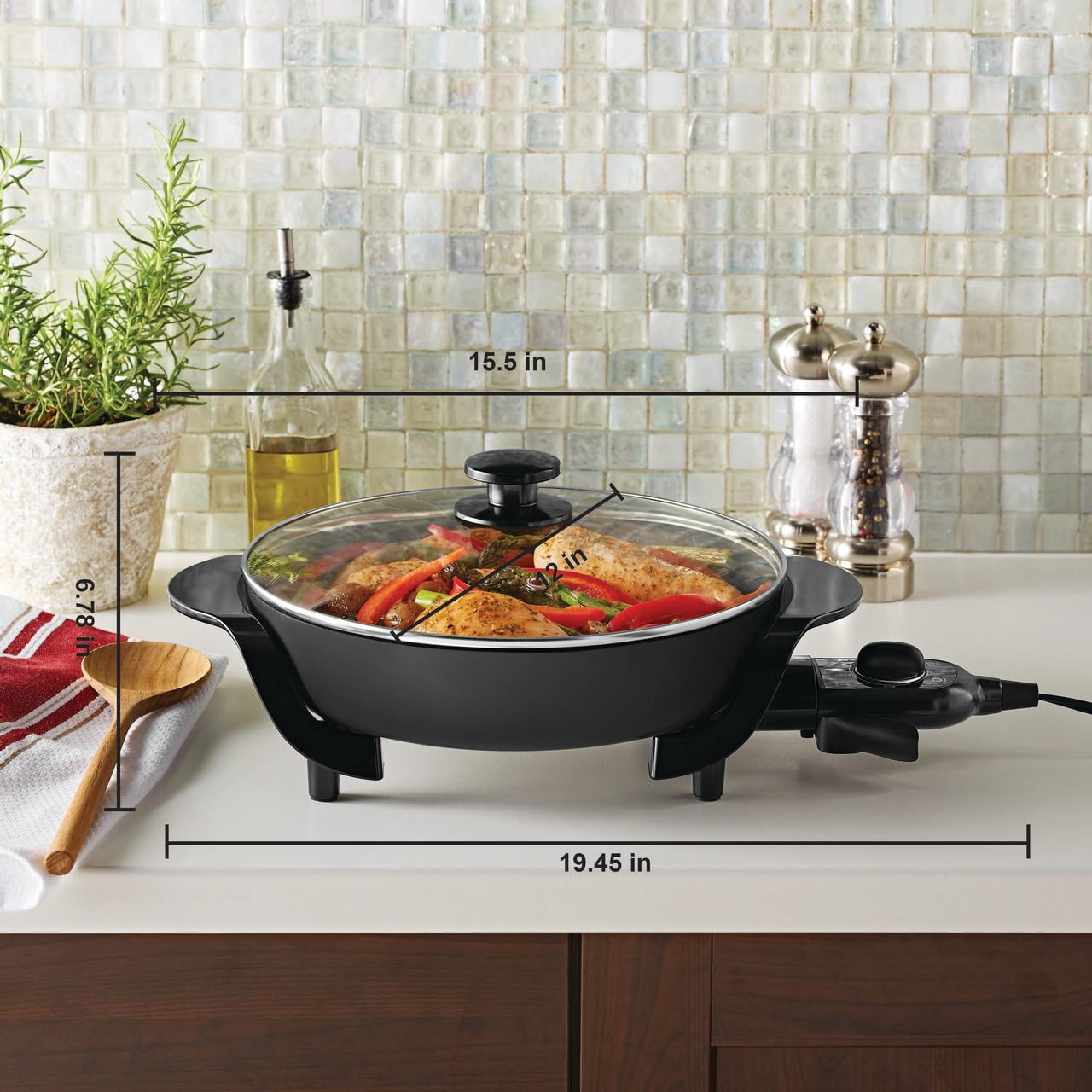 Round electric skillet online