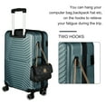 thumbnail image 3 of 3-Piece Luggage Sets,Luggage Suitcase PC+ABS,Lightweight Suitcase with TSA Lock Spinner,Suitcase with 4-Wheel Spinner (20", 24", 28"), Dark Green, 3 of 5