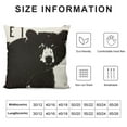 thumbnail image 5 of Qinduosi  Throw Pillow Cover Don't Wake The Bear  Inch Portrait Cool Animal Funny Quote Black White Square Pillow Case Cushion Cover for Home Car Decorative  Linen, 5 of 5