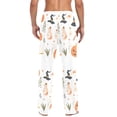 thumbnail image 4 of FORMRS Mens Pajama Pants with Pockets Sleepwear Lounge Bottoms Sizes S-2XL, White Halloween Pumpkin, 4 of 7