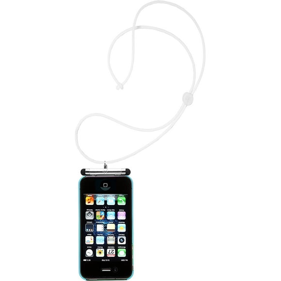iHangy Adjustable Lanyard Necklace with Stylus for iPhone 3/3G/4/4S/iPod - White
