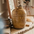 thumbnail image 4 of Rustic Reach 10.2” Handmade Yellow Brown Ceramic Vase, 4 of 7