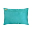 thumbnail image 3 of The HomeCentric Designer Turquoise Lumbar Pillow Cover, 12x26 inch (30x65 cm) Lumbar Pillow Cover, Ribbon Aqua Rose Flowers Lumbar Pillow Cover, Silk Lumbar Pillow Cover, Floral - Aquamarine Roses, 3 of 3