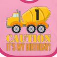 thumbnail image 4 of Inktastic 1st Birthday Construction Truck Cement Mixer Boys or Girls Baby Bib, 4 of 4