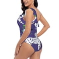 thumbnail image 6 of Balery Cute Dog One Shoulder Swimsuits for Women Ruffle Swimsuits Tummy Control One Shoulder Bathing Suits-X-Large, 6 of 8