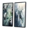 thumbnail image 3 of Designart "Arctic Glacier Aerial Cloudscape View III" Glacier Framed Wall Art Set Of 2 - Country White Framed Canvas Set For Living Room Decor, 3 of 6