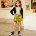 thumbnail image 4 of Godom Girls Sparkly Sequin Skirt 3T-14T Elastic Waist Shiny Mini Skater Cheerleader Dance Outfit,Gold, 4 of 6