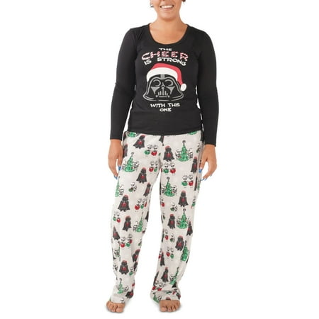 

Munki Munki Womens Matching Star Wars Holiday Traditions Family Pajama Set Grey 2X