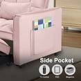thumbnail image 7 of Howcool 55" 3 in 1 Convertible Sleeper Sofa Bed, Pull Out Loveseat Couch with Storage Pocket,Pink, 7 of 7