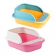thumbnail image 1 of Caja de arena para gatos de 2 piezas, borde alto, diseño desmontable duradero Rosa Yuyangstore Bandeja de arena para gatos, 1 of 8