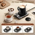 thumbnail image 4 of Coffee Mug Warmer Set, &plusmn;1&deg;F Precision Temperature Control Smart Heated Mug for Desk, Electric Coffee Warmer with Auto Shut Off & Real-Time, 4 of 8