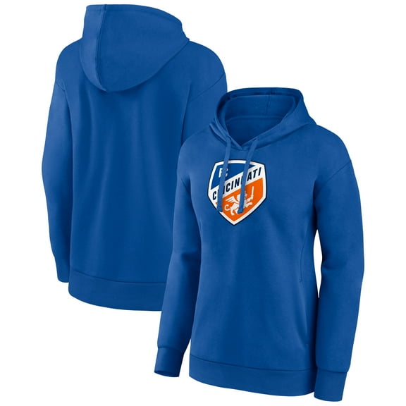 Women's Blue FC Cincinnati Official Logo Pullover Hoodie