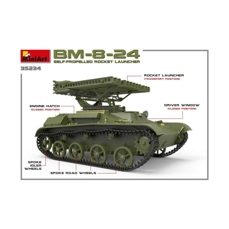 Military Model Building MiniArt BM-8-24 Self-Propelled Rocket Launcher ...