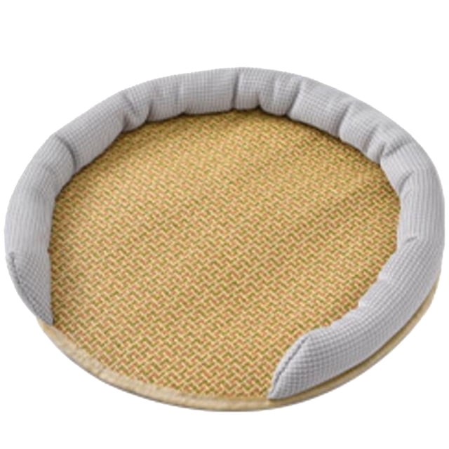 Pet Cooling Mat, Breathable Comfortable Rattan Cat Cooling Pad Scratch Proof for Indoor M,L