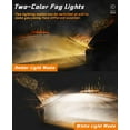 thumbnail image 2 of Motorcycle LED Driving Fog Lights 60W White and Amber LED Pods Projector Lights 1.3" Aux Spotlight, Compatible with Tractor Truck ATV UTV SUV Boat etc. (2 pack), 2 of 8