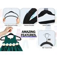 thumbnail image 4 of GVTECH Ganchos de terciopelo para ni&ntilde;os,[50 unidades] perchas de tela para ni&ntilde;os y ni&ntilde;os peque&ntilde;os duraderas para armario, ganchos antideslizantes de 360&amp, 4 of 6