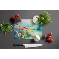 thumbnail image 3 of Anemones in Watercolor Glass Cutting Board Large 12 in x 15 in, 3 of 5