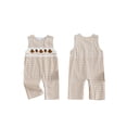 thumbnail image 2 of BemeyourBBs Baby Boy Thanksgiving Romper Turkey Embroidery Round Neck Jumpsuit, 2 of 9
