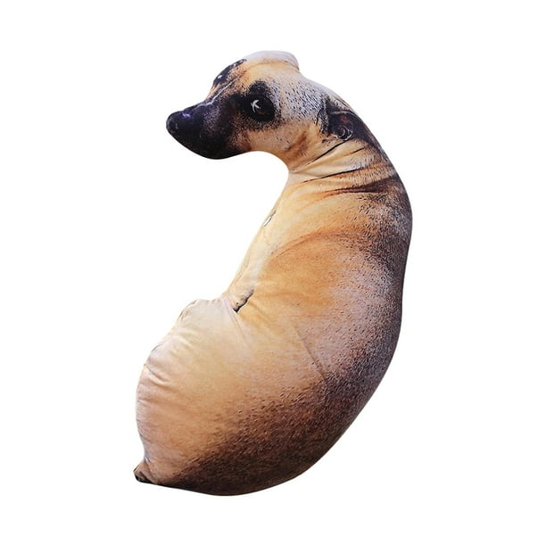 Almohada de perro 3D, juguete de peluche de animales de peluche, reposacabezas cómodo abrazando a los niños acompañan juguetes para la decoración de