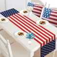 thumbnail image 1 of Día de la Independencia, 4 de julio, camino de mesa, bufandas de tocador, decoración de cocina, bandera patriótica americana, 30*182cm, 1 of 5