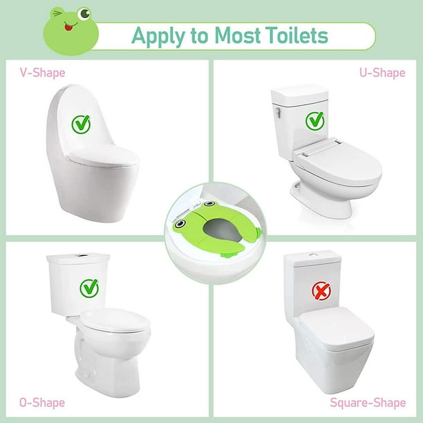 Asiento de entrenamiento para inodoro plegable, asiento de inodoro portátil de viaje para niños pequeños, asiento de entrenamiento para orinal plegable para niños Banban ShuxiuWang 9024735135371