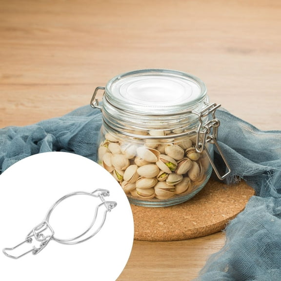 UPKOCH Pickle Flip Jar Mason Jars Wire Clamp Stainless Steel 10pcs