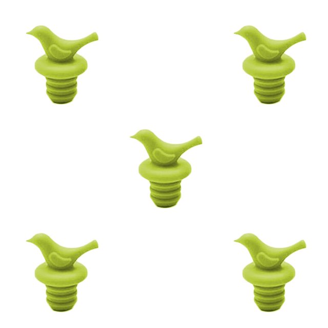 Toystoory Bird Shaped Wine Bottle Stopper Kit Decoration Beverage Beer Animal Caps Tool Home Pourer Silicone Preservation Plug Champagne Type7 NO7