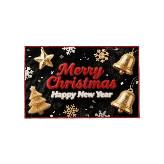 Decoraciones de Navidad para el Hogar Alfombra de Navidad Cristal Peluche Uso de Cocina Del Hogar Baño Impermeable Alfombra de Pie Decoración Del Hogar Alfombras de Cocina para el Piso