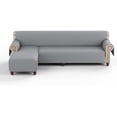 thumbnail image 2 of JIAN YA NA L-Shape Sofa Slipcover Sectional 3 Seater Chaise Cover Pet Dogs Couch Protector  (Light Gray,X-Large), 2 of 8