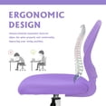 thumbnail image 2 of FurnitureR Carnation Swivel Teen Plastic and Mesh Task Chair in Purple, 2 of 10