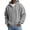 Gray, variant on Waffle Knit Hoodies for Men Pullover Quarter Button Casaul Long Sleeve Sweatshirts Men Drawstring Hooded Sweatshirt with Pocket, Casual Fashion Streetwear
