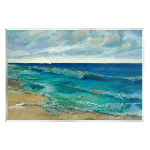 Stupell Industries Abstract Pattern Beach Landscape Painting Unframed Art Print Wall Art, 15 x 10