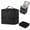 Black, variant on Double-Layer Nail Polish Organizer Bag, Holds 27 Bottles (15ML/0.5 FL.OZ or Larger), Nail Tools Case with Adjustable Dividers, Light Blue Leaf