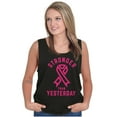 thumbnail image 4 of Stronger Than Yesterday Breast Cancer Tank Top Tee Shirt Women Brisco Brands S, 4 of 6