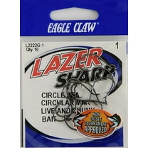 Lazer Sharp L2222GH-1 Circle Hook, Platinum Black, Size 1