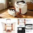 thumbnail image 3 of Hardside Luggage Sets, Lightweight Suitcase with Spinner Wheel TSA Lock, Travel Luggage with Duffel Bag, White, 3 of 6