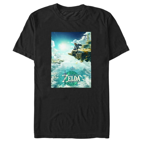 Men's Nintendo The Legend of Zelda: Tears of the Kingdom Game Poster Graphic Tee Black Large