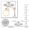 thumbnail image 2 of Dazzlingrock Collection 10x7mm Emerald Cut and Round Lab Grown White Diamonds Eternity Wedding Ring Set for Women (4.23 Ctw, Color: H-I, Clarity: SI2) in 18K Rose Gold, Size 5, 2 of 3