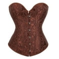 thumbnail image 2 of Aboser Corset Belt for Women Renaissance Waist Cincher Floral Print Boned Bodyshaper Eyelet Lace up Corset Tops Strapless Chest Supporting Bustier Top, 2 of 9