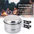 thumbnail image 1 of QualitChoice Camping Cookware Set Portable Stainless Steel Cooking Equipment Pot Sets with Handle for Ourdoor Picnic Camping Hiking, 1 of 6
