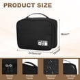 thumbnail image 2 of Uxcell Travel Cable Organizer Bag, Portable Camera Case Electronic Organizer Pouch Digital Storage Carrying Case Black, 2 of 7