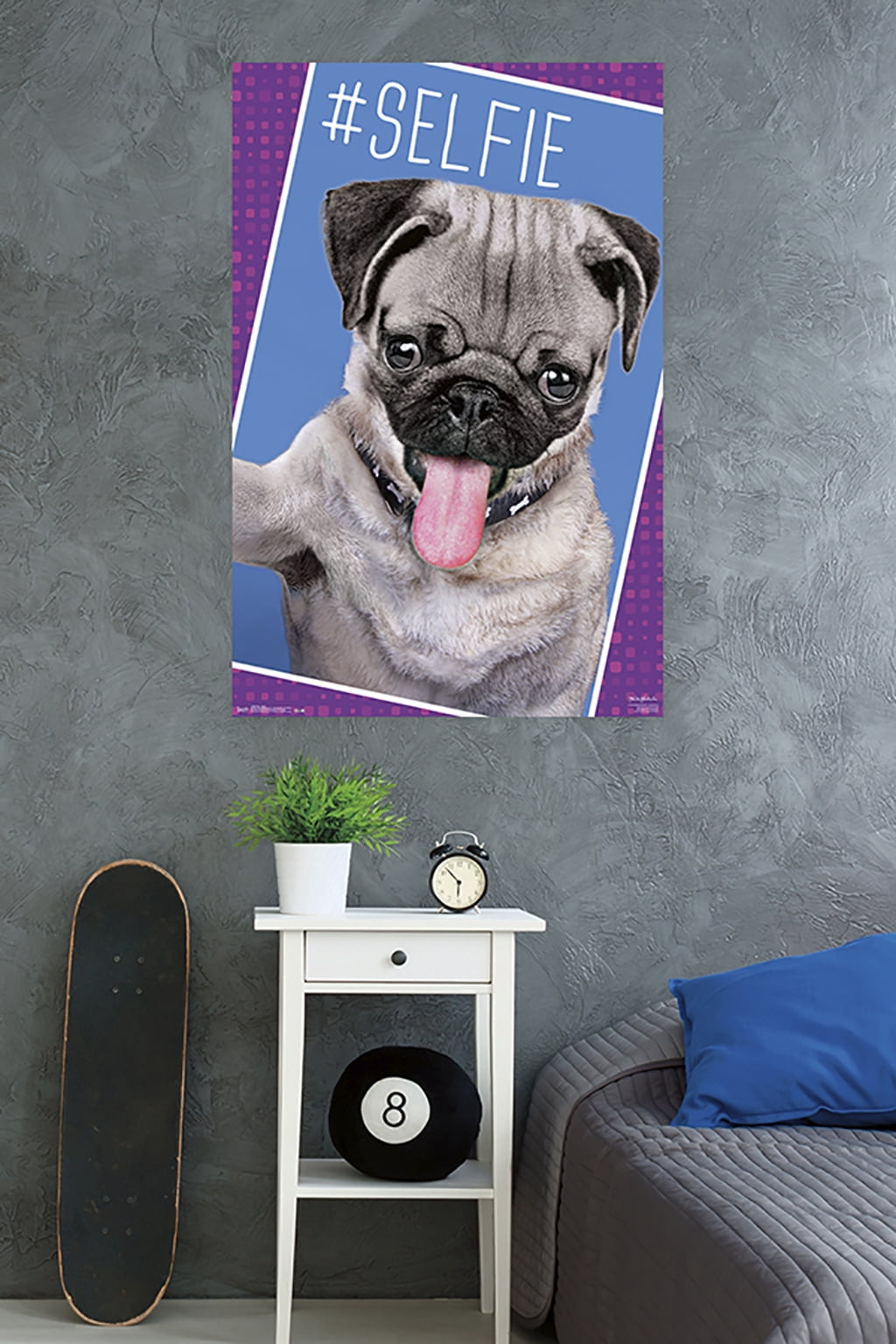 Keith Kimberlin - Kittens - Pug - Selfie Wall Poster, 22.375" x 34"