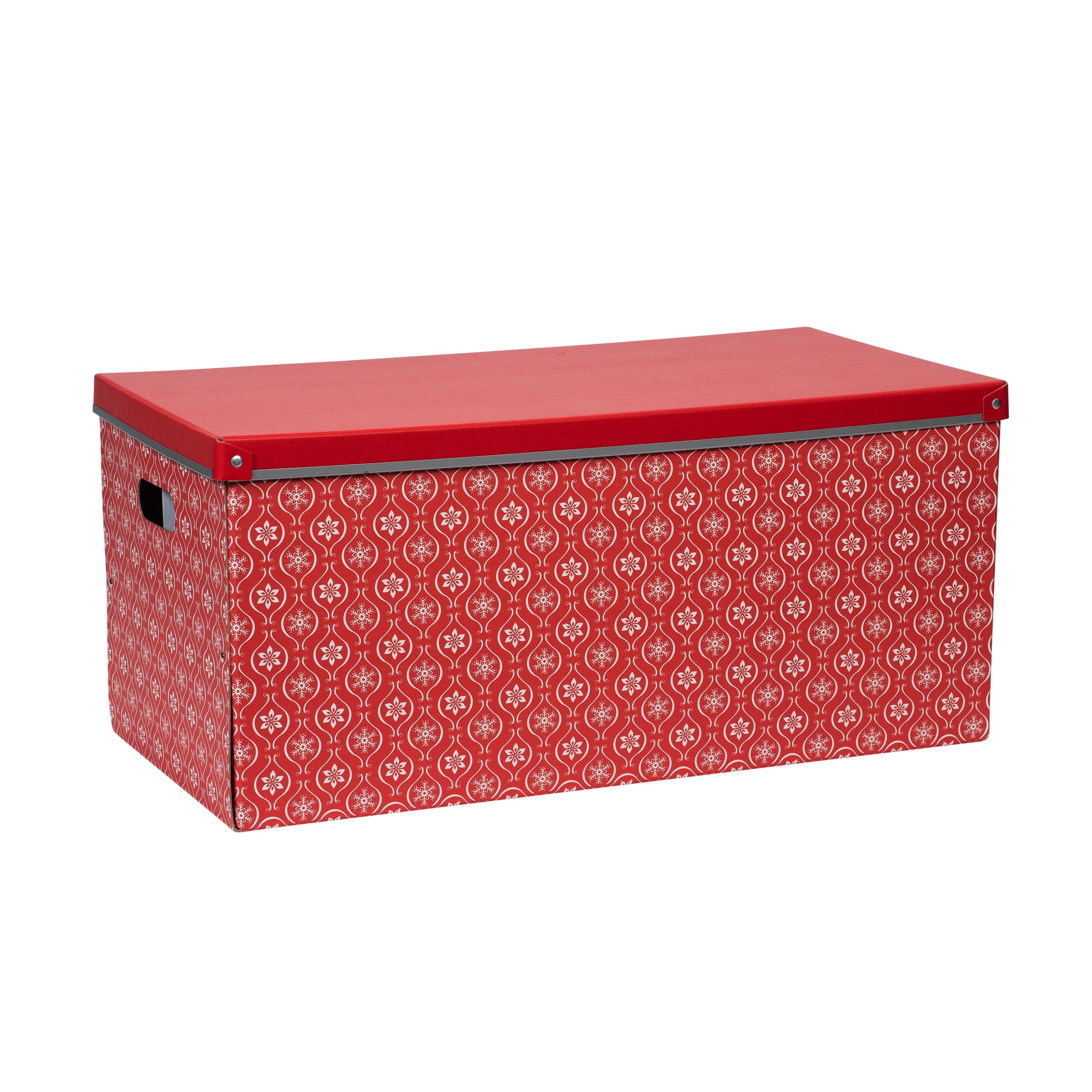 Organize It All Holiday Ornament Box, Cardboard, Red