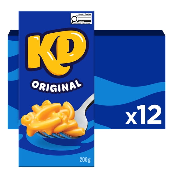 Kraft Dinner Original Macaroni and Cheese Dinner Box, Case, Shelf-Stable