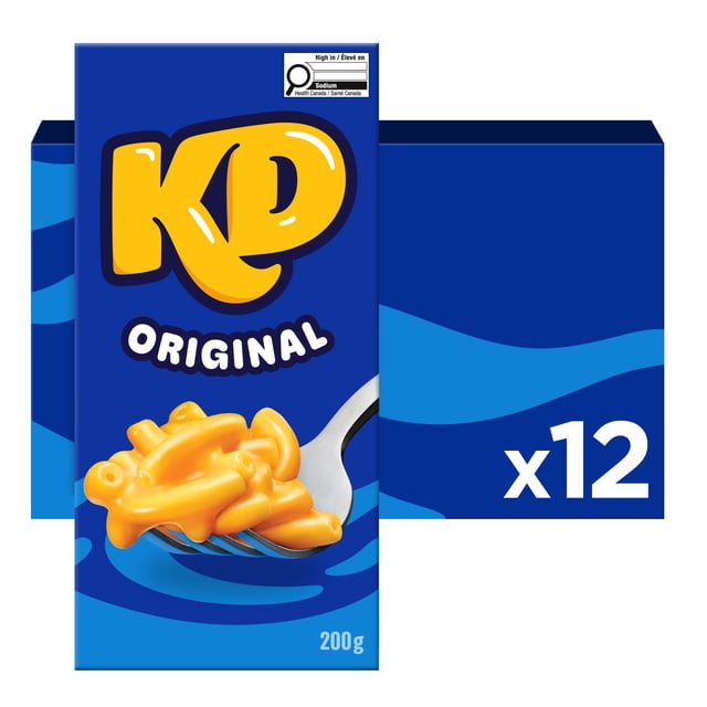 Kraft Dinner Original Macaroni and Cheese Dinner Box, Case, Shelf-Stable