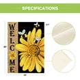 thumbnail image 6 of SM-XLHN Spring Summer Bee Sunflower Garden Flag 12x18 Inch Double Sided, Welcome Holiday Burlap Yard Outdoor Decoration, 6 of 8