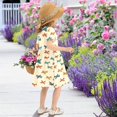 thumbnail image 5 of FORMRS Girls Short Sleeve Dress Summer Casual Round Neck A-line Beach Sundress, Sizes 2T-8T, Brown Cartoon Planes Pattern, 5 of 8