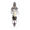 thumbnail image 4 of DecMode Bronze Metal Scroll Weathered Wall Candle Sconce, 4 of 15
