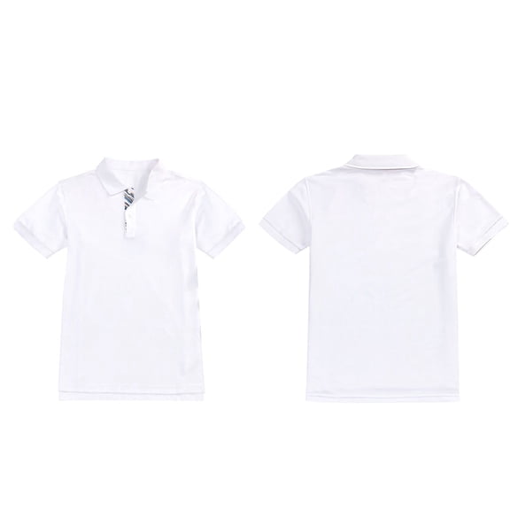 Polo Shirt Boys Short Sleeve Kids White Button down Shirt Summer Clothes Teen Boys Tops 17-18 Years