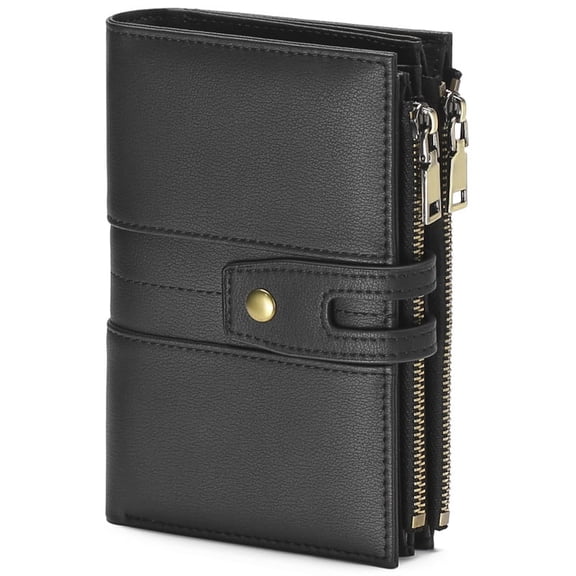 GAEKEAO Women’s RFID Blocking Leather Trifold Wallet with Multiple Card Slots and ID Window